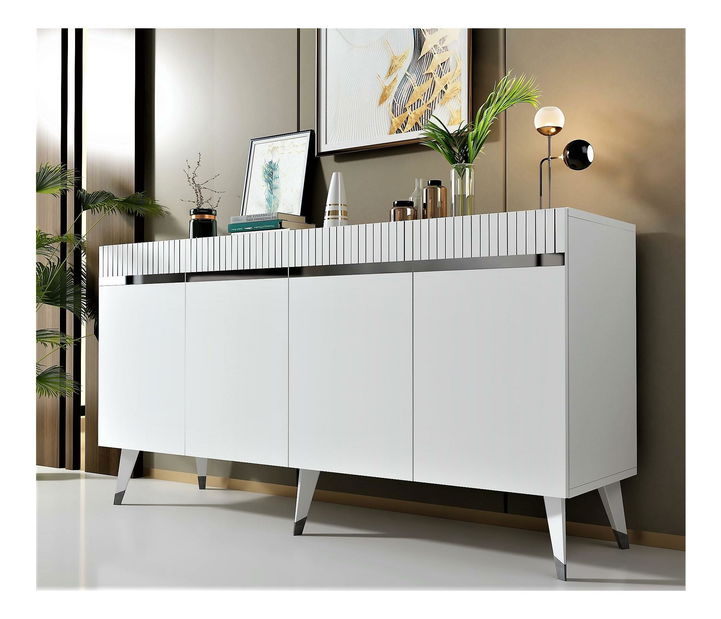 Skrinka Mekebu 2 (biela + strieborná) 