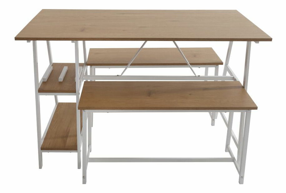 Set sufragerie 1+2 SAFAR (stejar + alb) (pentru 2 persoane)