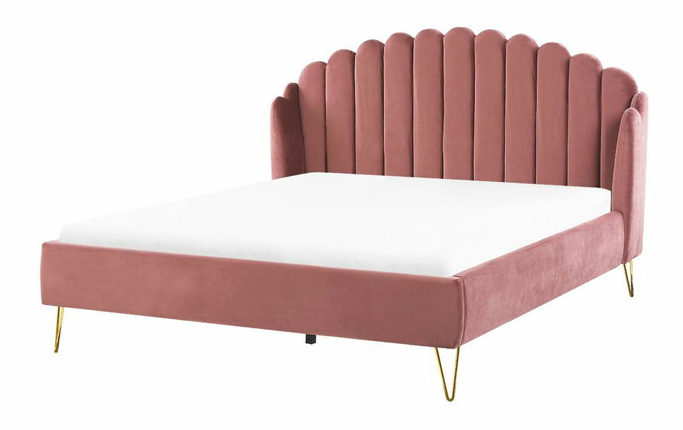Manželská posteľ 180 cm Alise (ružová) (s roštom)