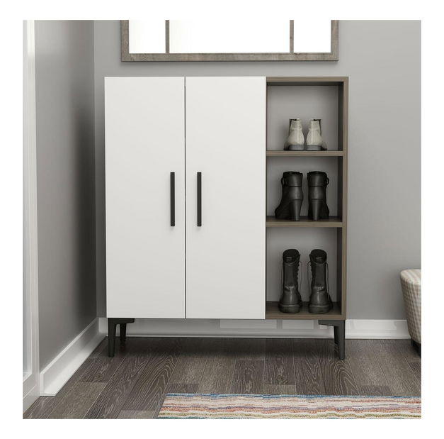 Botník (skrinka na topánky) Mubimo 1 (orech + biela)