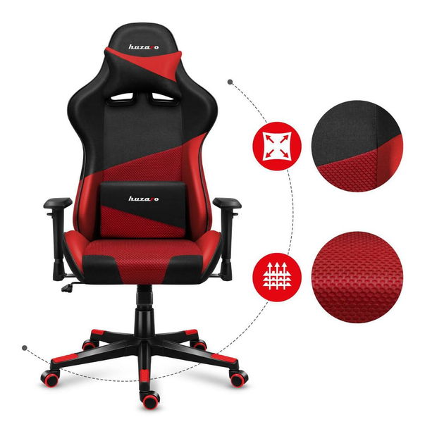 Gaming stolica Fusion 6.2 (crna + crvena)