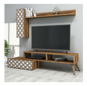 Set za dnevni boravak Komite (orah + bijela)