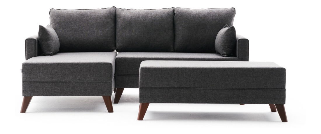 Canapea extensibilă Bellina Mini (antracit) (S)