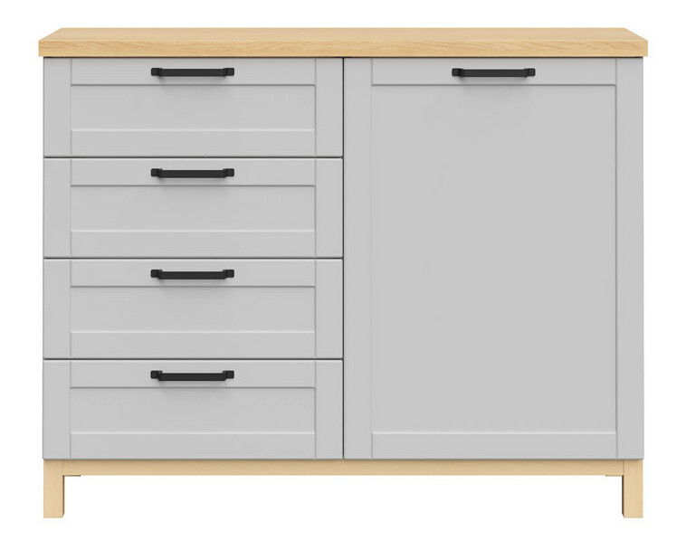 Komoda BRW Haga KOM1D4S (sivá)