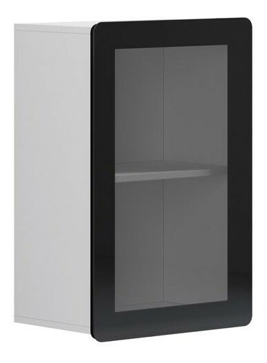 Vitrína na stenu BRW Possi Light SFW1W/8/5 (biela) (s osvetlením)