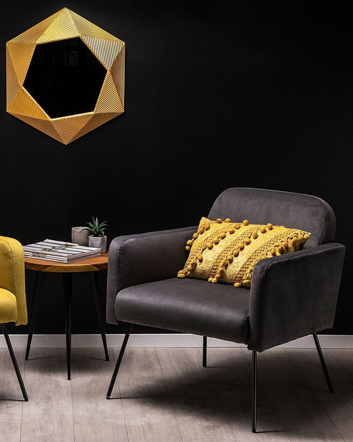 Kreslo NORK (zamat) (sivá)