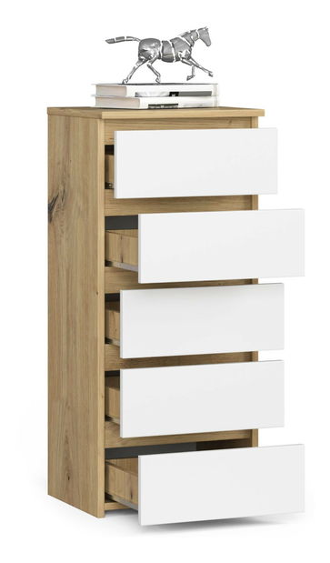 Komód Cipriano III (artisan tölgy + fehér)