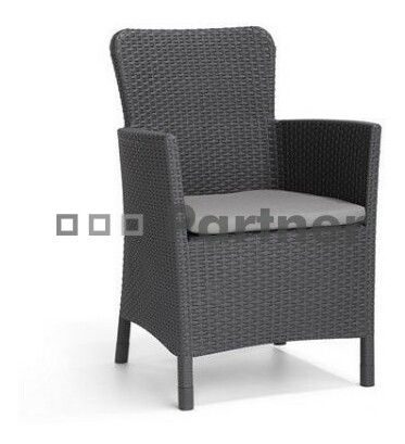 Záhradné kreslo Crazy antracit (um. ratan)