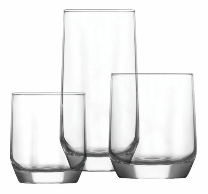 Sada pohárov (18 ks.) Diaz (priehľadná)