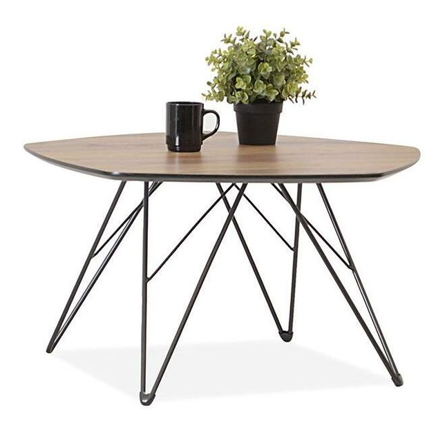 Măsuță de cafea Petal Xl (nuc + negru)