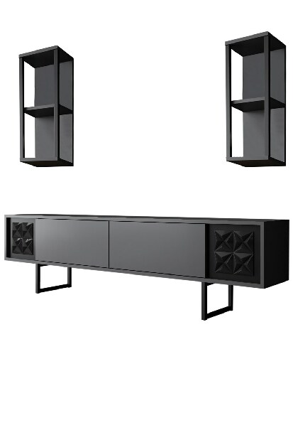 Mobilier living Buon (Antracit + Negru)