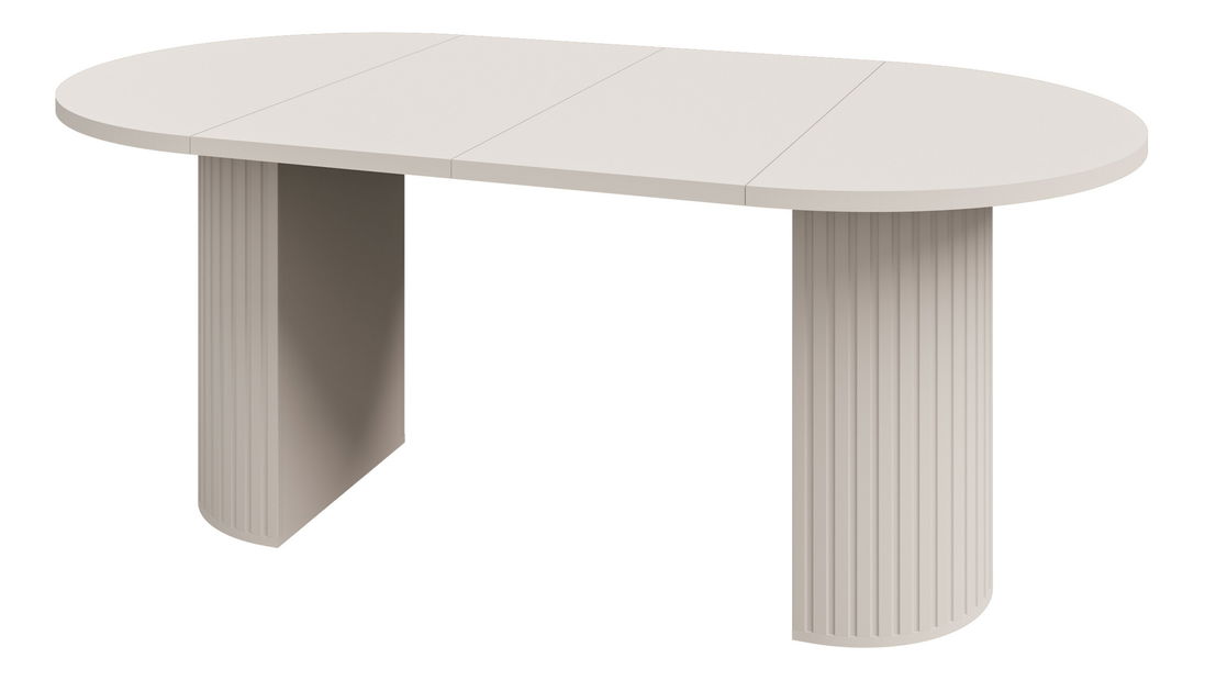 Rozkladací jedálenský stôl Ovalina (béžová)