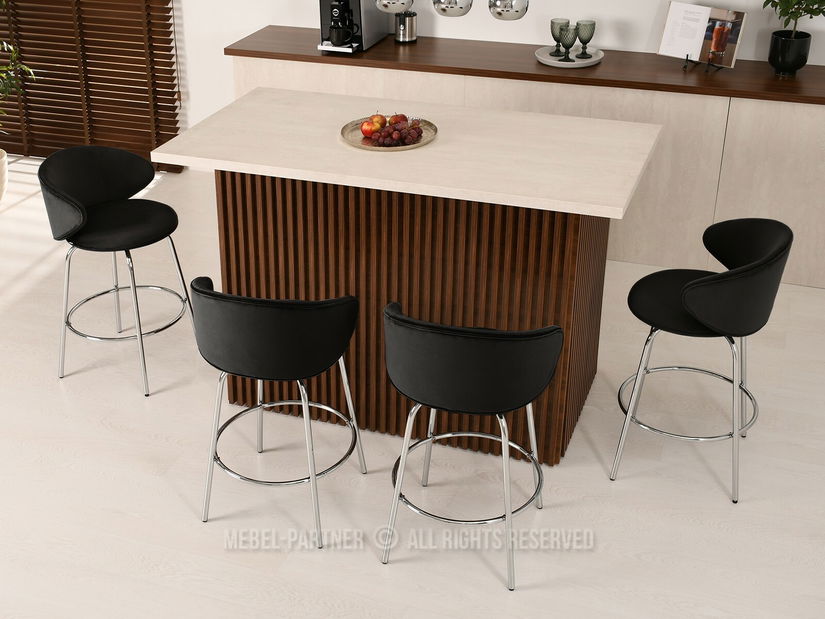 Stolička Jared (čierna + chrómová)