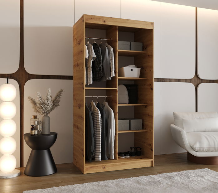 Ruhásszekrény 100 cm Ulta (artisan tölgy)