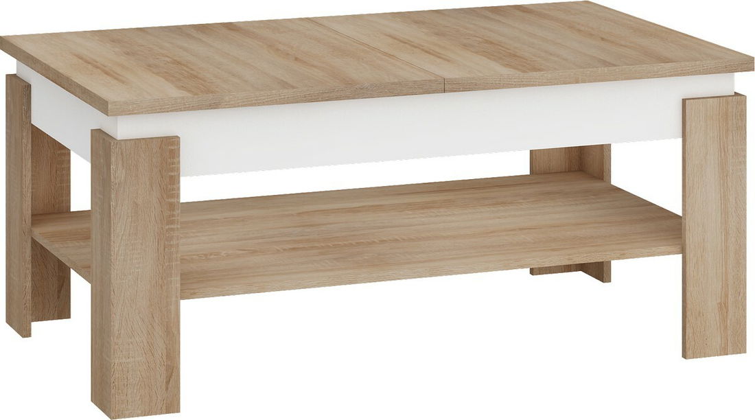 Konferenčný stolík Burston Sonoma svetlá + biela