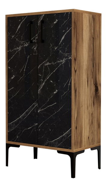 Ormarić za obuću Praga 1 (orah + crna)