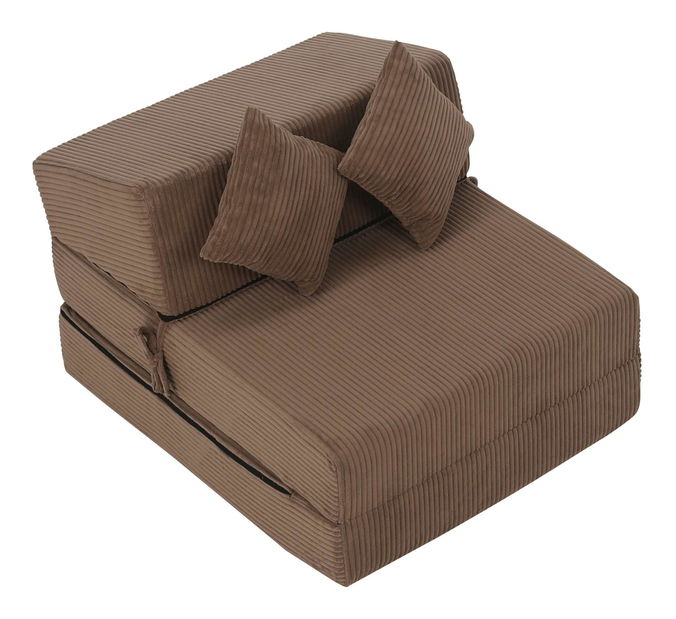 Rozkladacie kreslo Plantearan (svetlohnedá) 