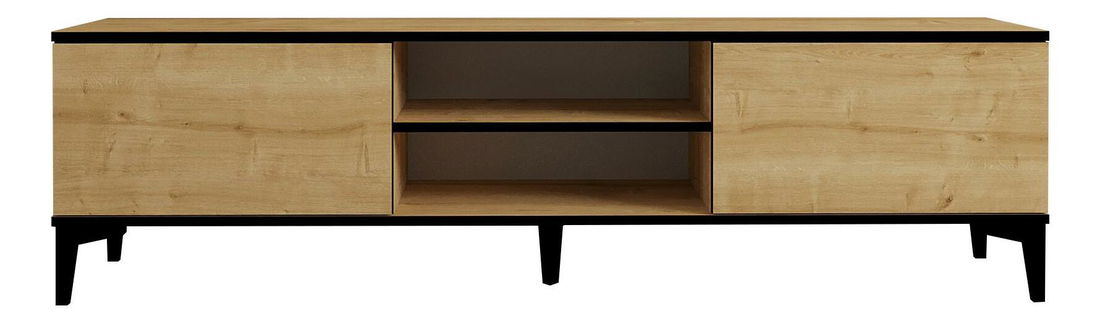 TV stolić/ormarić Sumapi (hrast safir + crna) 