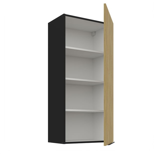 Horná kuchynská skrinka Carminia 50 G-108 1F (dub cremona + čierna)