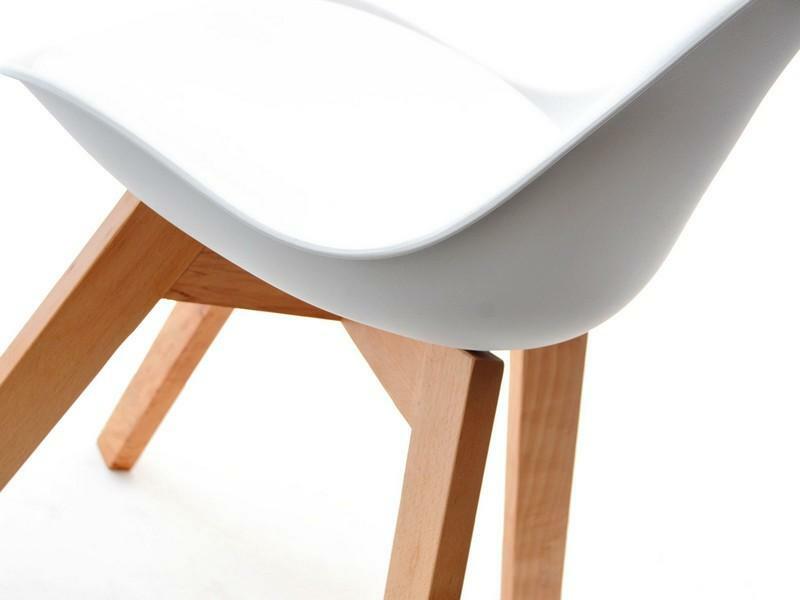 Szék Large Wood (fehér + fekete)