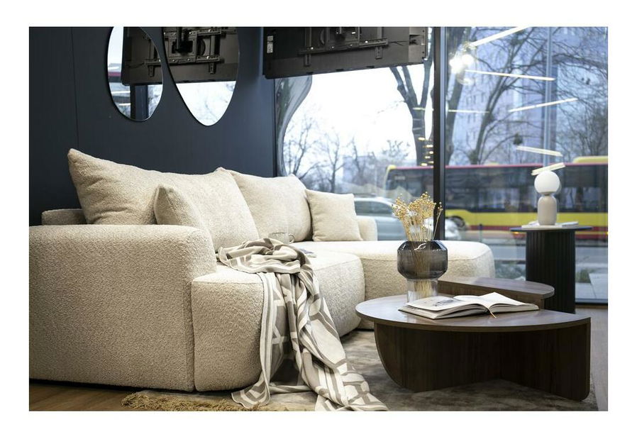 Kutna garnitura Olivo I (D) (bež + crna)