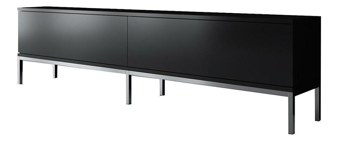 TV asztal/szekrény Vibubi 2 (fekete + ezüst) 
