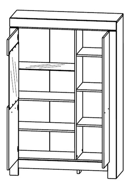 Vitrina Bloquearon 1 (bor canyon + hrast karabela) 