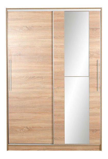 Ormar za garderobu s kliznim vratima Seworella 4 (s ogledalom) (hrast sonoma)
