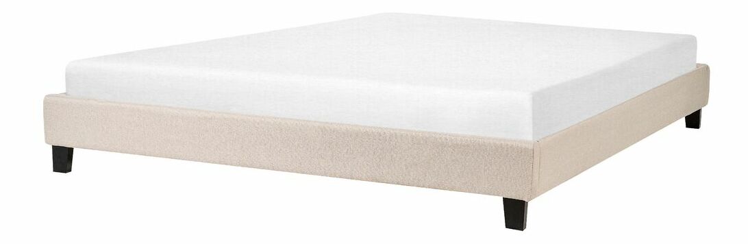 Pat matrimonial 180 cm ROXENNE (cu somieră) (bej)