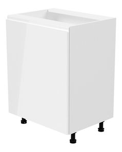Dulap inferior de bucătărie D601F Aurellia (Alb + Alb lucios) (S)