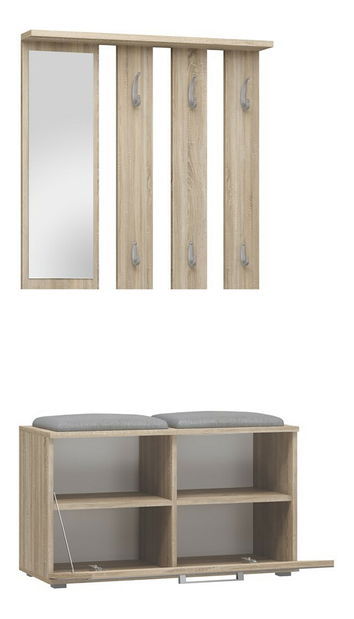 Predsieňová zostava Oasis 1 (dub sonoma) (so zrkadlom)