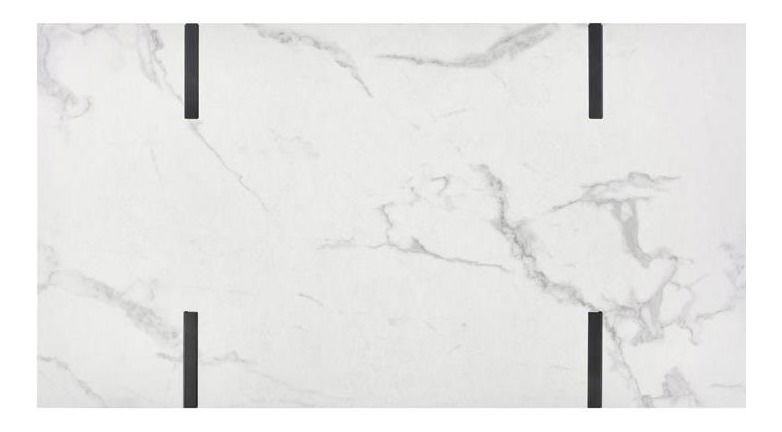 Dohányzóasztal Birgit (fehér márvány + fekete)