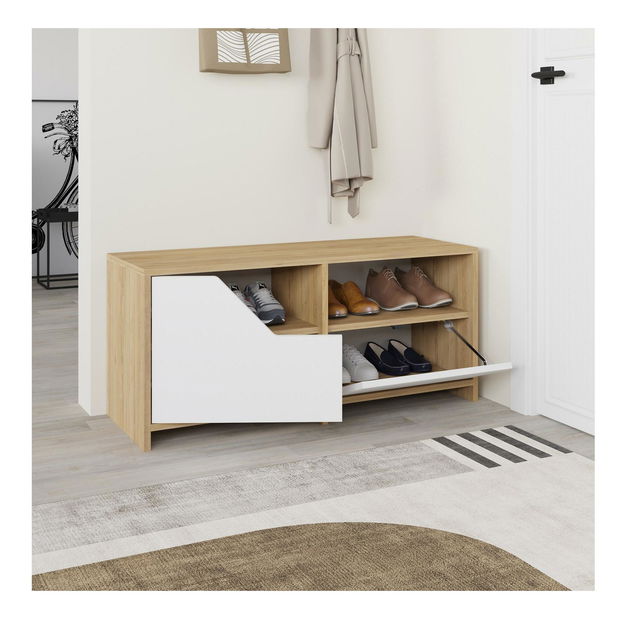 Pantofar Tosina 7 (stejar + alb)