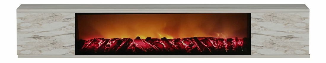 TV stolić/ormarić Parameunt (bijela + mramor)