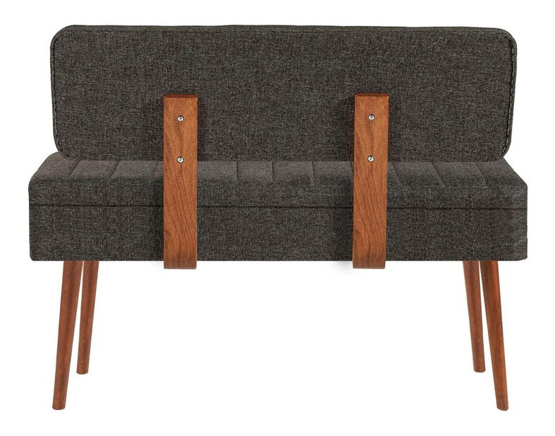 Klupa Vlasta 1 (orah + antracit) (s prostorom za odlaganje)