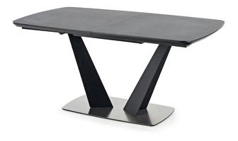 Rozkladací jedálenský stôl 160-220 cm Fredda (čierna + sivá) (pre 6 8 osôb)