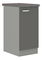 Dolná kuchynská skrinka Milo  40 D 1F BB (sivá + sivý lesk)