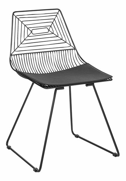 Set 2 ks jedálenských stoličiek Bricio (čierna)