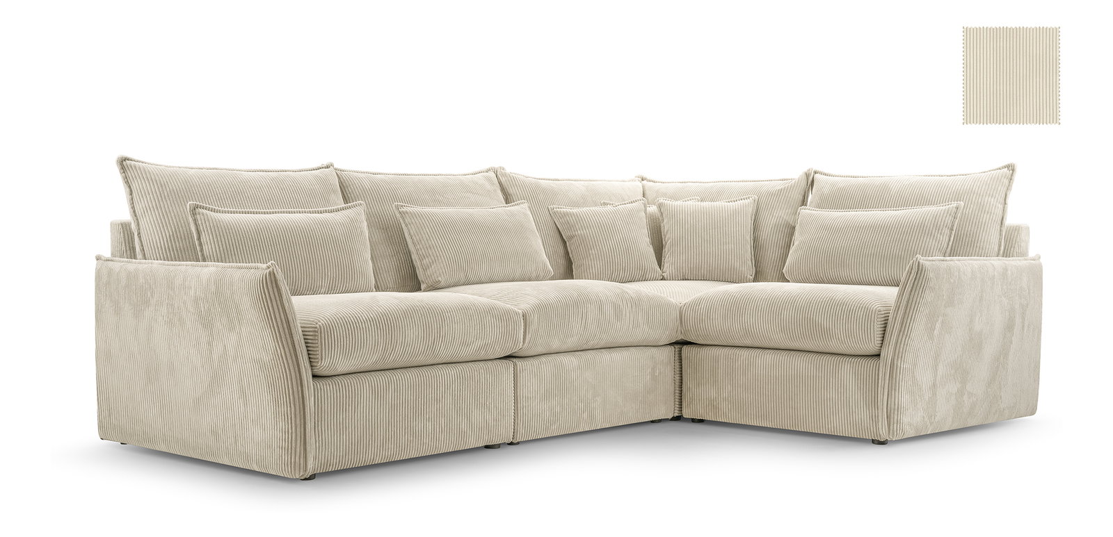 Rohová sedačka Eldia (P) (béžová)