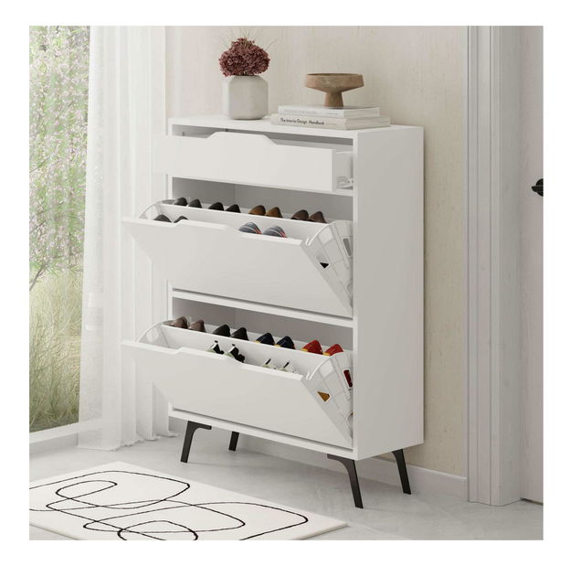 Cipőtároló (cipősszekrény) Asthat (fehér)