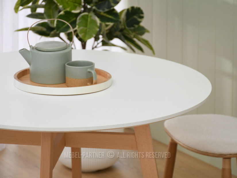 Étkezőasztal Croc (fehér + bükk)