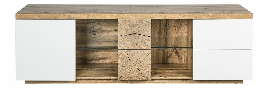 TV stolík/skrinka Fletcher (svetlé drevo)