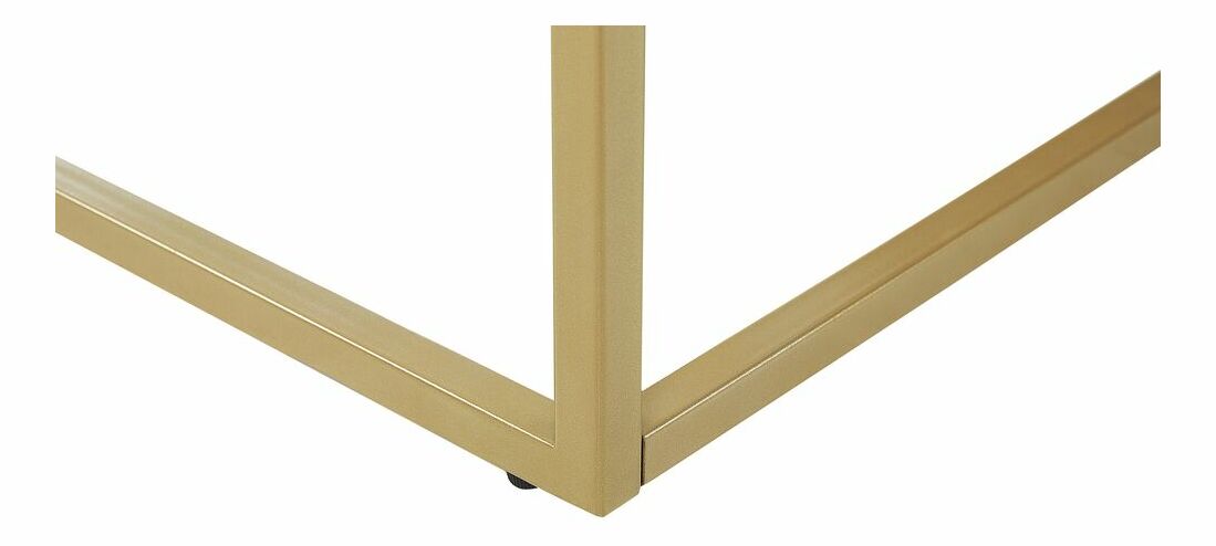 Konferenčný stolík DELAND (MDF) (čierna + zlatá s mramorovým efektom)