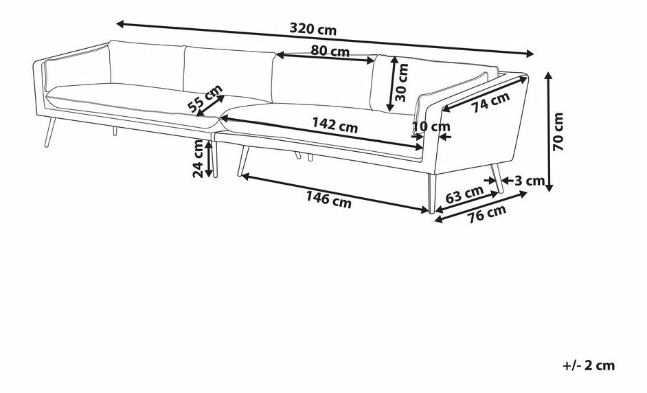 Kerti kanapé Loret (szürkésbarna)