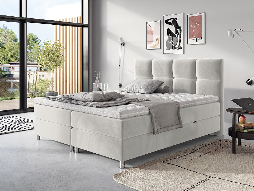 Manželská posteľ Boxspring 160 cm Amarydia (fresh 01)