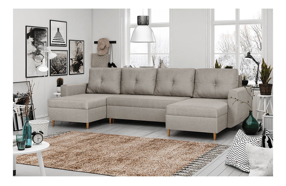 Colțar în formă de U Dollar (maro deschis) 