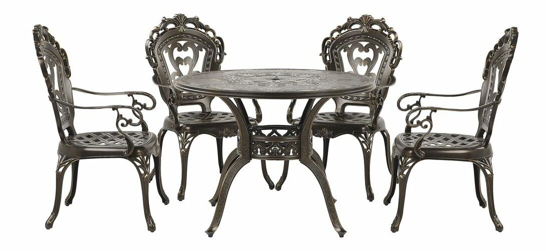 Set pentru grădină SAPRENA (pentru 4 persoane) (maro)