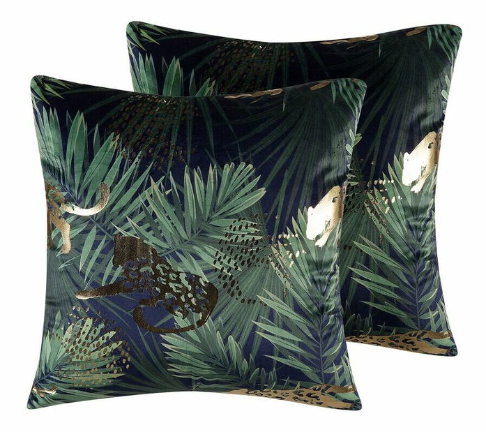 Set 2 ks. vankúšov 45x45 BRAGA (tmavozelená)