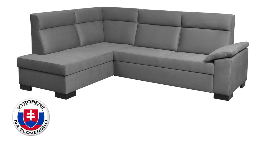 Rohová sedačka BRW San Remo Podrúčka A (sivá) (L) *darček ZADARMO