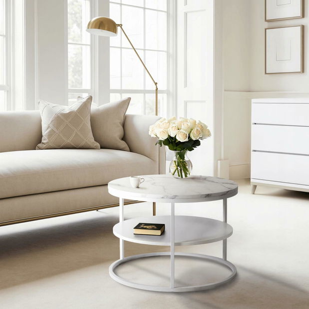 Stolić za kavu Blanquendo (bijeli mramor) 